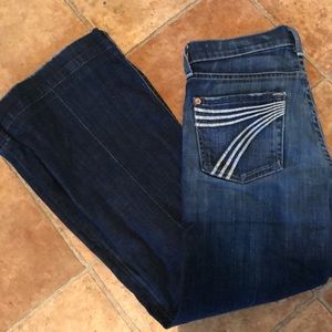 7 for all mankind dojojeans flipflop style size 24